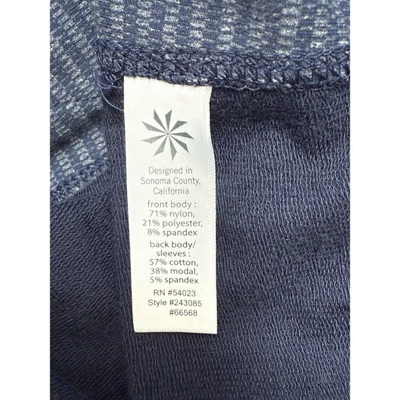 NWT Athleta Dress Size XL‎ Striped V-Neck Long Sleeve Knee Length Navy Blue - Picture 7 of 7